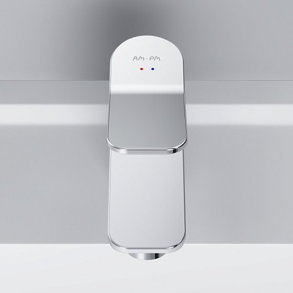 Тумба с раковиной и смесителем 100 AM.PM X-Joy M85AFHX1002WG подвесная белый глянец-2