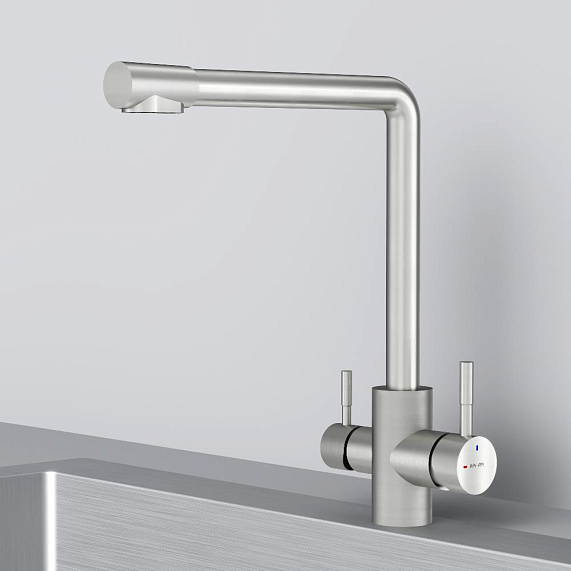 Смеситель для кухни AM.PM X-Joy S F85B05711 высокий, с каналом питьевой воды, сатин-7