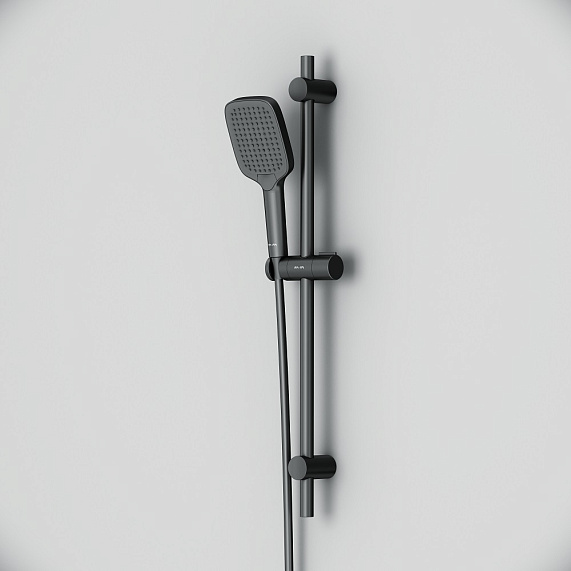 Душевой гарнитур AM.PM Func F018F022 штанга, шланг, лейка 3 режима, черный-3