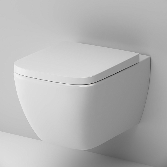 Унитаз подвесной AM.PM Gem C901701SC безободковый с сиденьем микролифт, белый-2