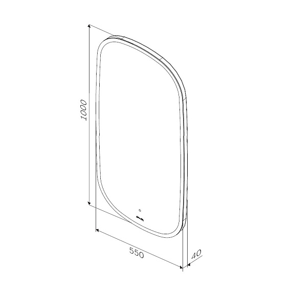 Зеркало с подсветкой в ванную закругленное 55 AM.PM Func M8FMOX0551WGH сенсорное-7