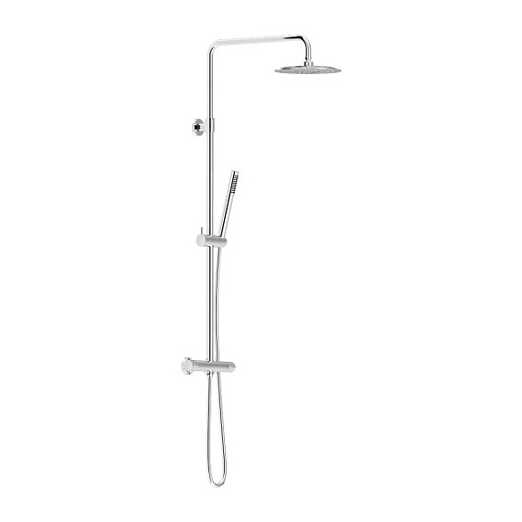Душевая система Damixa Scandinavian Pure 936800000 стойка с тропическим душем, термостатом, смесителем, хром-5