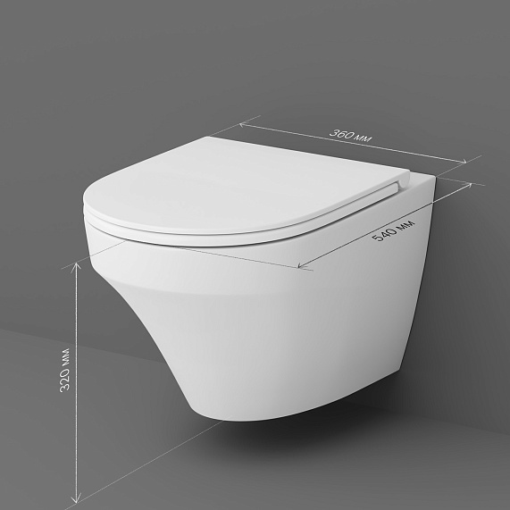 Унитаз подвесной AM.PM Inspire C501700WH безободковый c сиденьем микролифт, белый