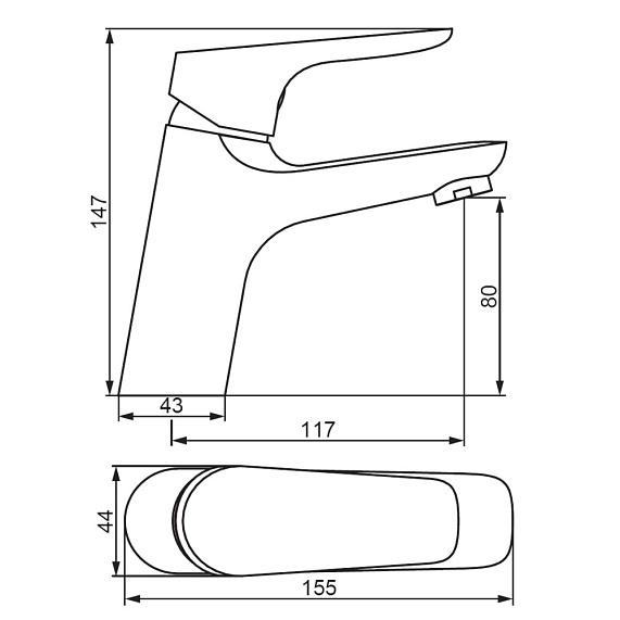 Смеситель для раковины (умывальника) Damixa Jupiter 770210301 черный-4