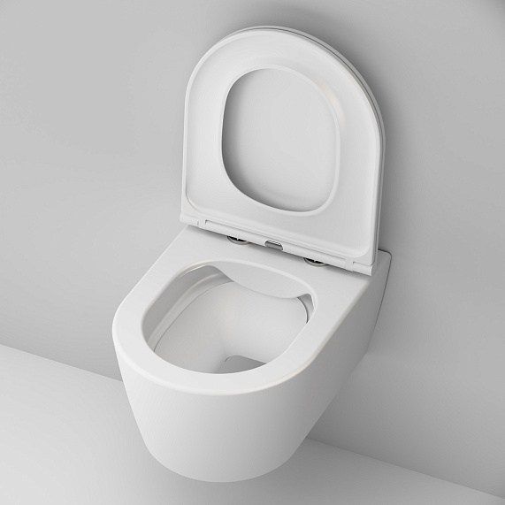 Унитаз подвесной AM.PM Func C8F1700MWSC (глубина 49 см) безободковый с сиденьем микролифт, белый матовый-4