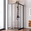 Душевое ограждение без поддона 90x120 AM.PM Gem W90G-403-120290-BT профиль черный матовый