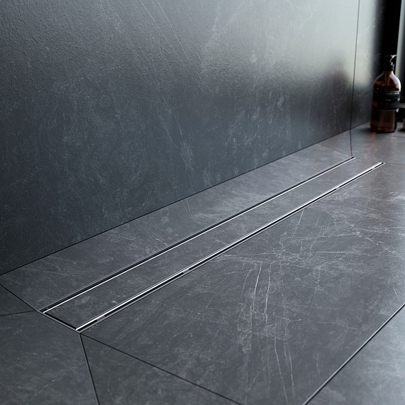 Душевой трап (лоток) 80 AM.PM PrimeFlow W02SC-U11-080-04SB комбинированный затвор со стальной матовой решеткой под плитку-6