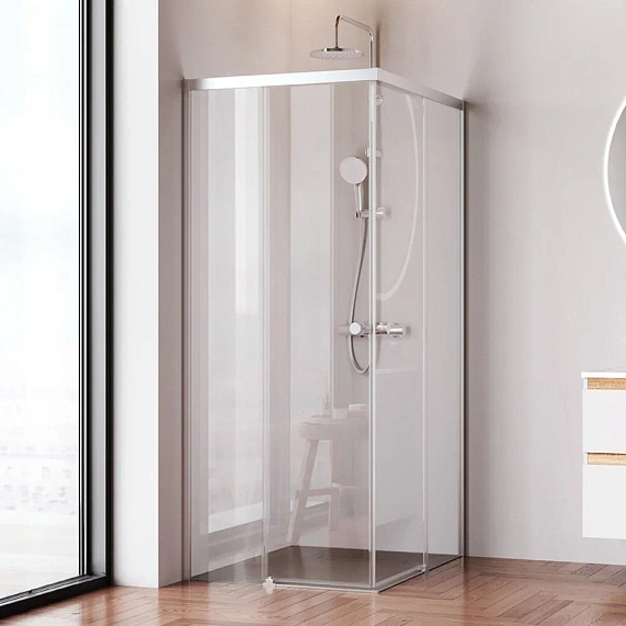 Душевое ограждение без поддона 80x100 AM.PM X-Joy W94G-403-100280-MT1K профиль серебристый