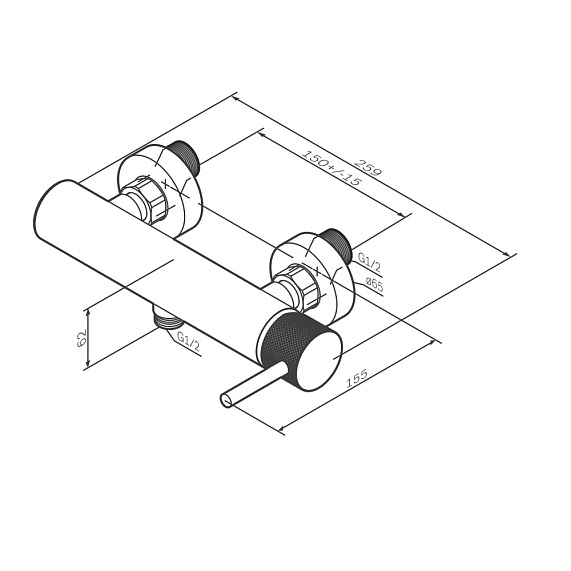 Смеситель для душа AM.PM Libre F6020022 черный-11