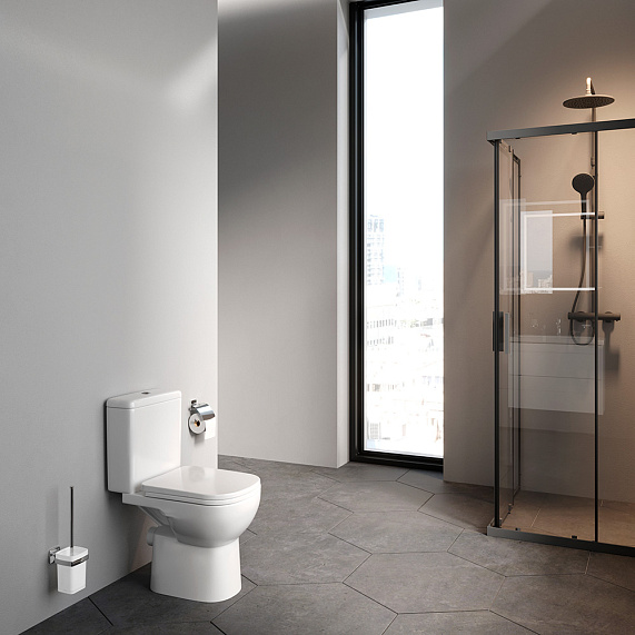 Унитаз напольный AM.PM Moxie C9M8601SC безободковый с сиденьем микролифт, белый-7