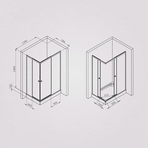 Душевое ограждение без поддона 120х80 AM.PM X-Joy W94G-403-12080-MT профиль серебристый-6