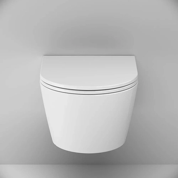 Унитаз подвесной безободковый с инсталляцией AM.PM Func IS90101.8F1701 сиденьем микролифт, белой механ. клавишей-4