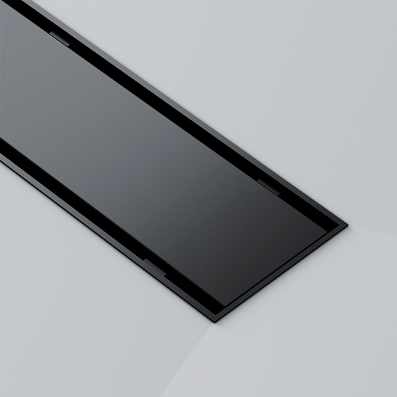 Душевой трап (лоток) 60 AM.PM PrimeFlow W02SC-U11-060-04BM комбинированный затвор с черной матовой решеткой под плитку-19