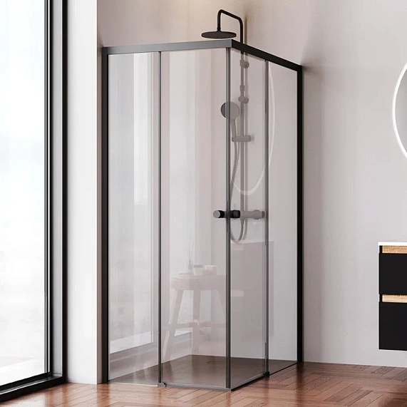 Душевое ограждение без поддона 80x120 AM.PM X-Joy W94G-403-120280-BT1K профиль черный матовый