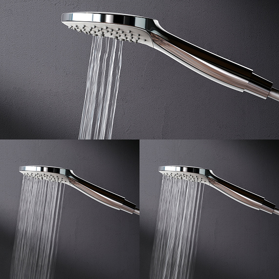 Душевая система AM.PM X-Joy F40885A34 стойка с тропическим душем, хром + смеситель для ванны хром-6