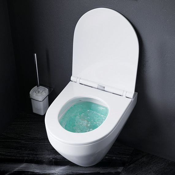 Унитаз подвесной AM.PM Spirit 2.0 C701700WH безободковый c сиденьем микролифт 58WH, белый