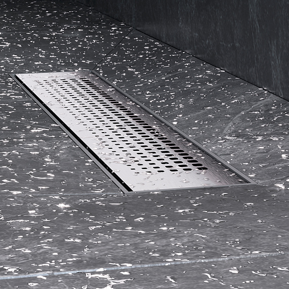 Душевой трап (лоток) 40 AM.PM PrimeFlow W02SC-P11-040-01SB комбинированный затвор со стальной матовой решеткой-6