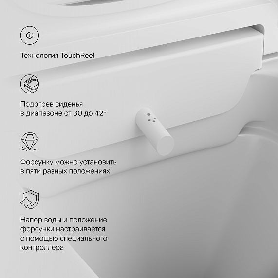 Унитаз-биде подвесной AM.PM Inspire 2.0 CCC50A1700SC безободковый с электронным управлением, белый-9