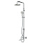 Душевая система AM.PM X-Joy F40885A94 стойка с тропическим душем, хром + смеситель для ванны с длинным изливом, хром