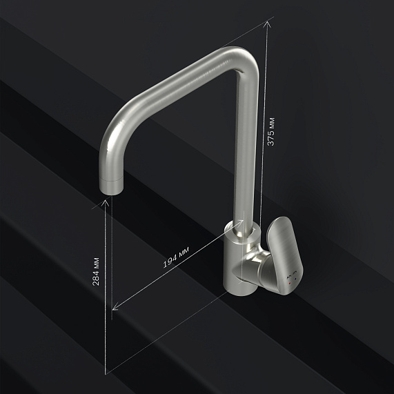 Смеситель для кухни AM.PM Like F8006011 высокий, сатин-6