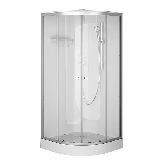 Душевая кабина 90x90 AM.PM X-Joy W94C-401-090MT профиль серебристый, низкий поддон-8