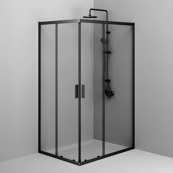 Душевое ограждение без поддона 90x120 AM.PM Gem W90G-403-120290-BT профиль черный матовый-3