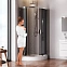 Душевой уголок с поддоном 90x90 AM.PM Like W83G-315-090CG64 тонированное стекло, профиль серебристый
