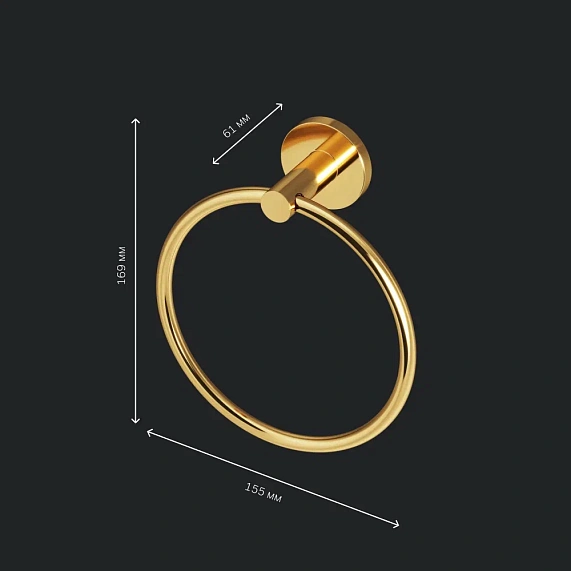 Набор аксессуаров AM.PM X-Joy золото (крючок, кольцо, держатель туалетной бумаги)-4
