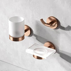 Набор аксессуаров AM.PM X-Joy розовое золото (стакан, крючок, мыльница)