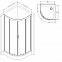Душевой уголок с поддоном 90x90 AM.PM Gem W90G-401-090WT прозрачное стекло, профиль серебристый