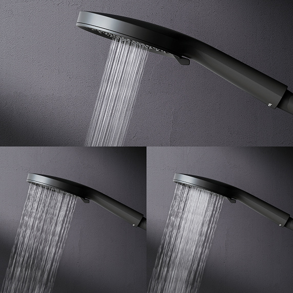 Душевая система AM.PM X-Joy F0785A422 стойка с тропическим душем, термостатом, смесителем, черная матовая-6