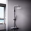 Душевая система Damixa Scandinavian Pure 936780000 стойка с тропическим душем, смесителем, хром