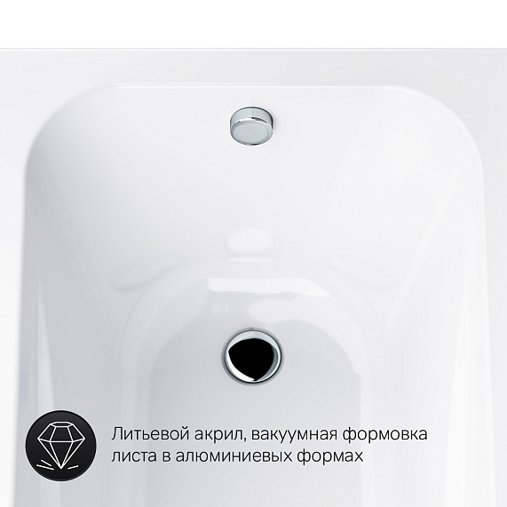 Ванна акриловая 150x70 AM.PM Sense W76A-150-070W-A белая глянцевая