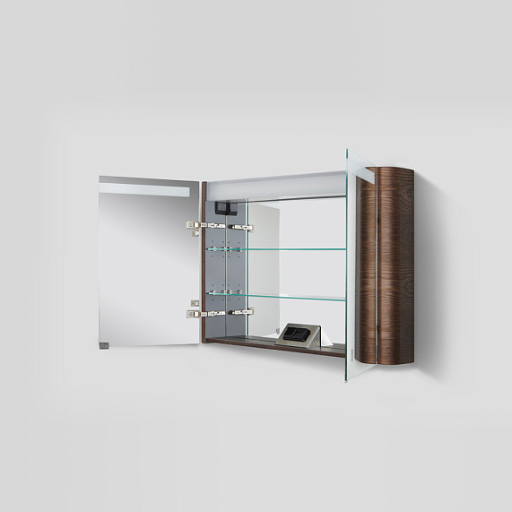 Шкафчик с зеркалом в ванную 100 AM.PM Sensation M30MCX1001NF с подсветкой орех-2