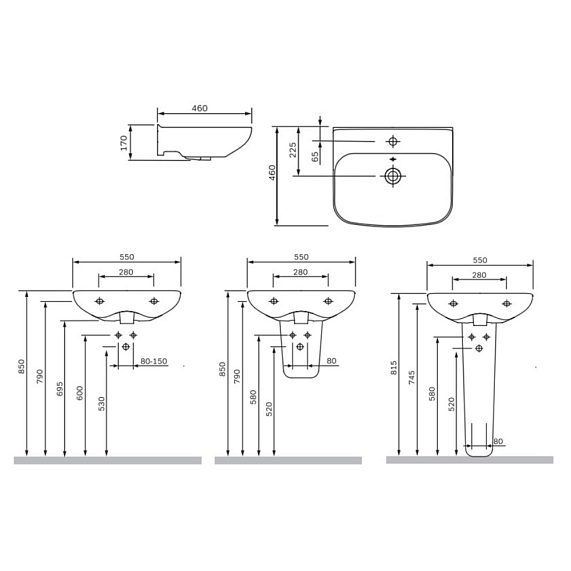 Раковина 55 AM.PM Like C804221WH белый глянец-4