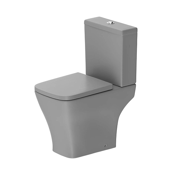 Унитаз-компакт напольный AM.PM Struktura C9S8600GRSC безободковый с сиденьем микролифт, серый матовый-4