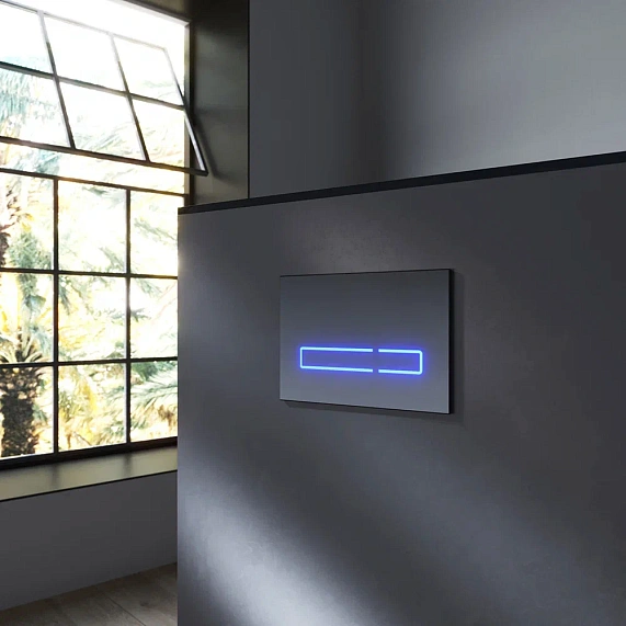 Унитаз-биде подвесной безободковый с инсталляцией AM.PM Inspire 2.0 IS450A38.CCC50A сиденьем микролифт, черной сенс. клавишей-4