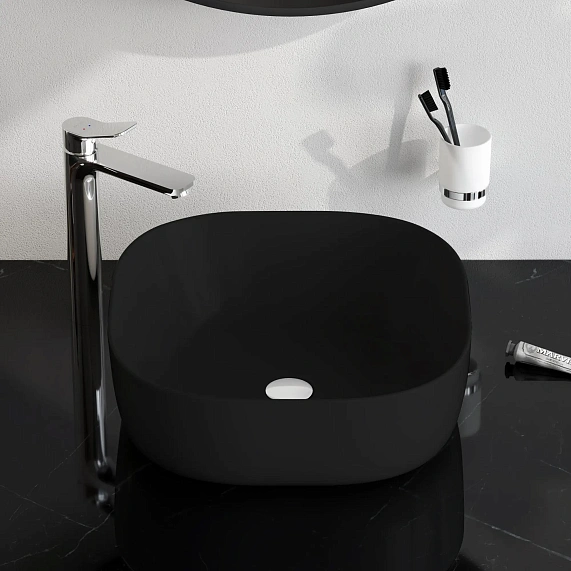 Раковина накладная 43 AM.PM Struktura M9SWCC30430BM черная матовая-1