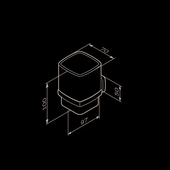 Набор аксессуаров AM.PM Gem черный (крючки, стакан, мыльница)-4