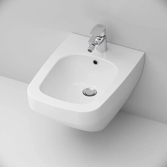 Биде подвесное AM.PM Inspire 2.0 C50A3411WH белый глянец + смеситель хром