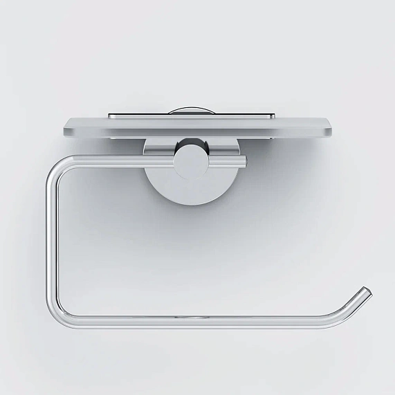 Держатель для туалетной бумаги настенный AM.PM X-Joy A85A341500 со стеклянной полочкой, хром-3