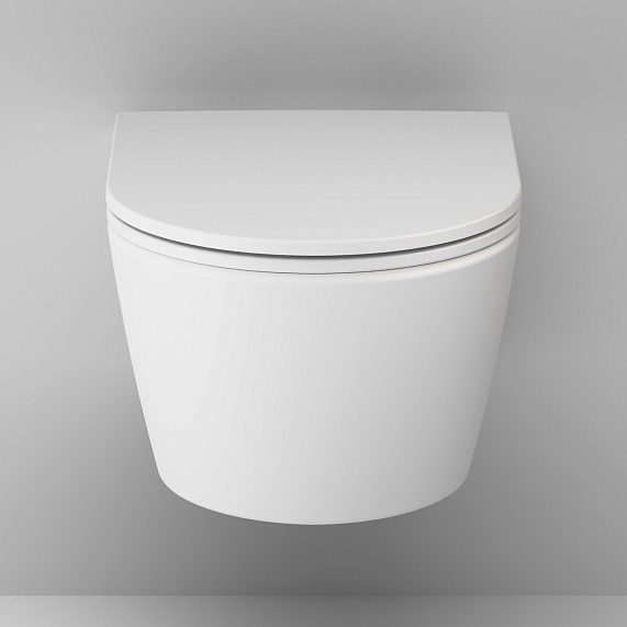 Унитаз подвесной AM.PM Func C8F1700MWSC (глубина 49 см) безободковый с сиденьем микролифт, белый матовый-5