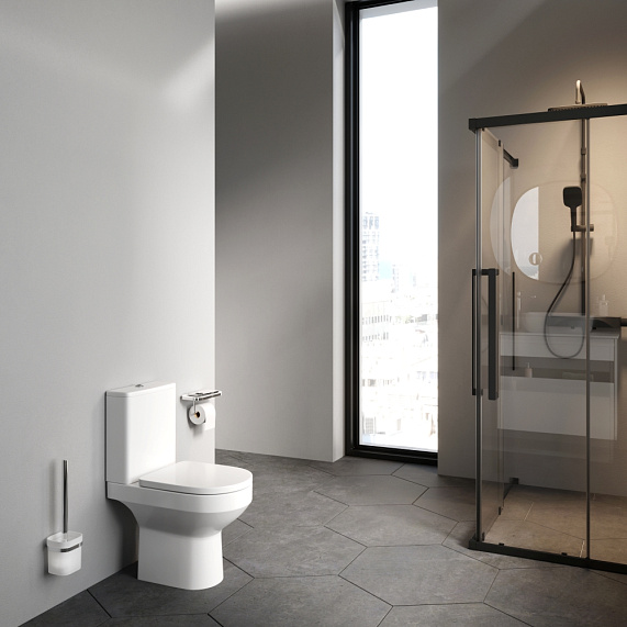 Унитаз напольный AM.PM Spirit 2.0 C708600WH безободковый с сиденьем микролифт 57WH, белый-1