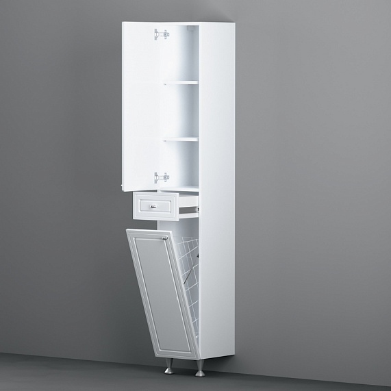 Шкаф-пенал 30 Damixa Palace One M41CSR0303WG белый лак-2