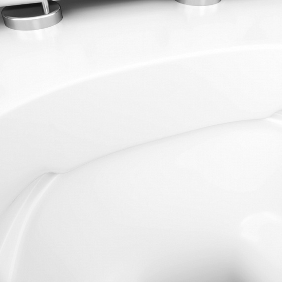 Унитаз подвесной безободковый с инсталляцией AM.PM Like IS49051.801700 сиденьем микролифт, хром пневм. клавишей-6