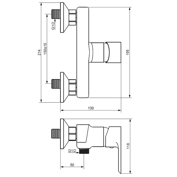Смеситель для душа Damixa Apollo 472000300 черный-3
