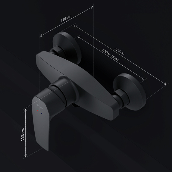 Смеситель для душа AM.PM Gem F90A20022 черный-6
