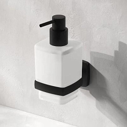 Дозатор для мыла настенный стеклянный AM.PM Gem A9036922 черный