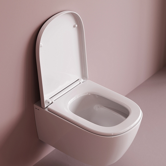 Унитаз подвесной AM.PM Libre C601901SC торнадо безободковый с сиденьем микролифт, белый-7