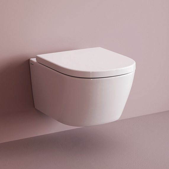 Унитаз подвесной AM.PM Libre C601900SC торнадо безободковый с сиденьем микролифт, белый-2